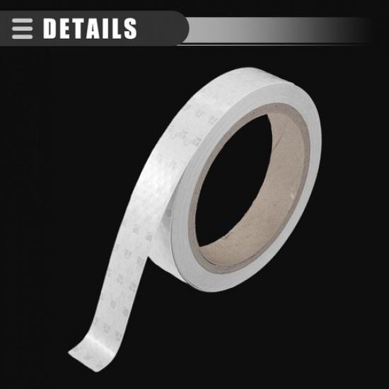 Universal Reflective Tape 2cmx8m Durable Weather Resistant PVC Silver Tone