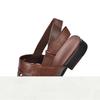 Johnature Real Leather Low Heel Sandals Woven Hollow Out Versatile Square Toe Commuting Women's Shoes