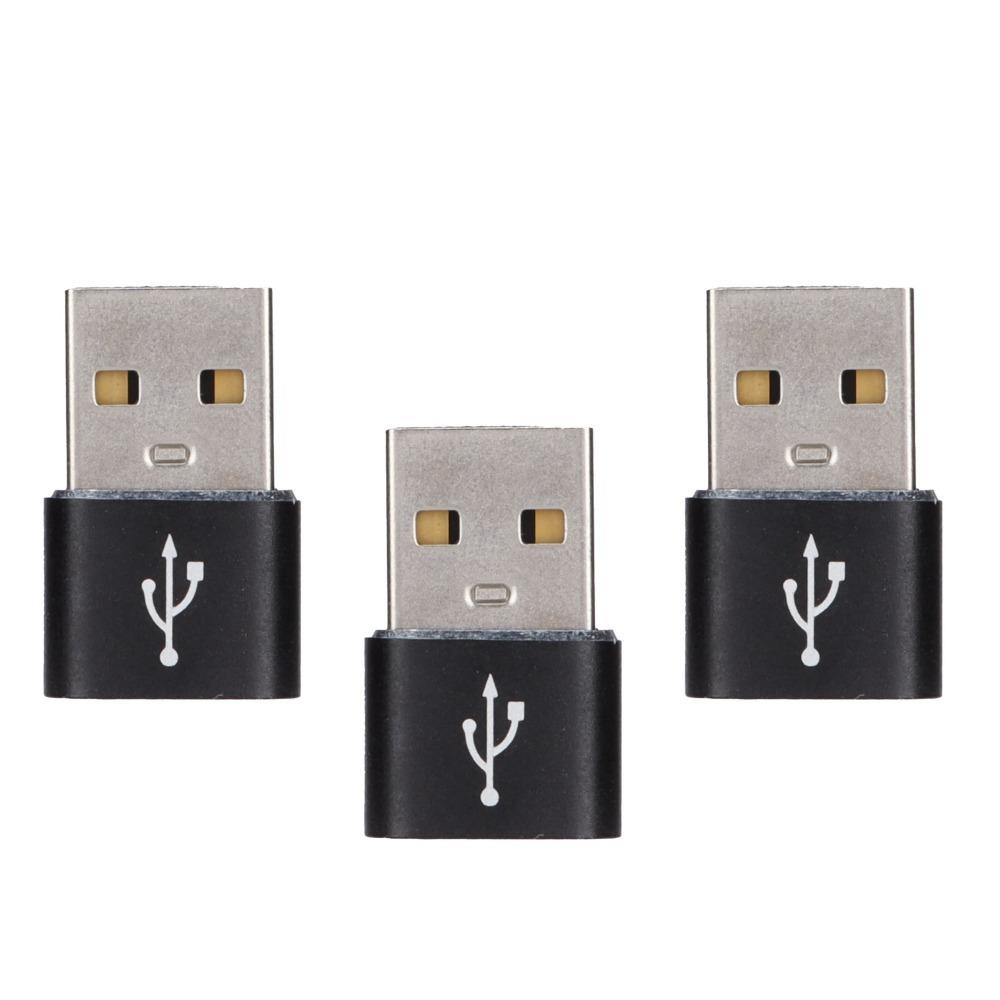 3PCS U Disk Adapter USB to TypeC Adapter USB C Female to USB Male Adapter Computer Use