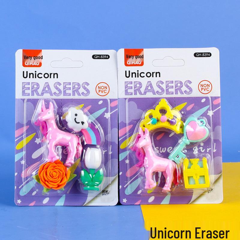 Adorable Cartoon Mini Eraser Set for Students – Perfect Back-to-School Gift