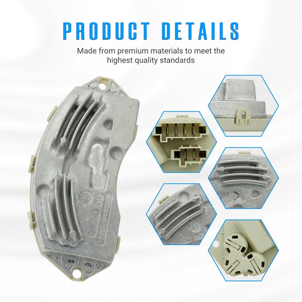 Front HVAC Fan Blower Motor Resistor for BMW 1 3 Series X5 X6 E70 E71 E72 E81 E82 E88 E90 64119146765 64116927090 64119222072 64119266185 64119265892