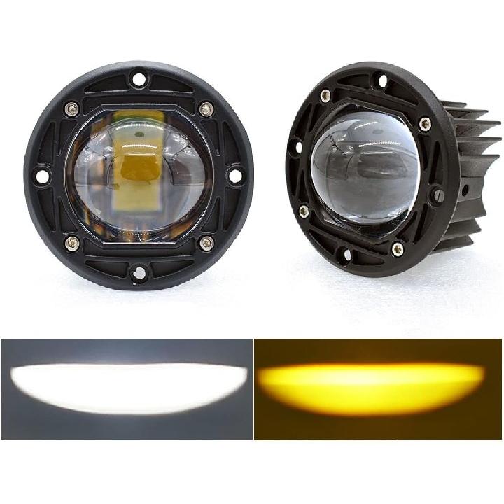 2pcs 3 Inch Flush Mount LED Cubes Pod Lights Off Road Driving Lights Spot Bars Fog Lamps Square Lens 8D LED Work Light For Truck Car SUV ATV UTV Boat