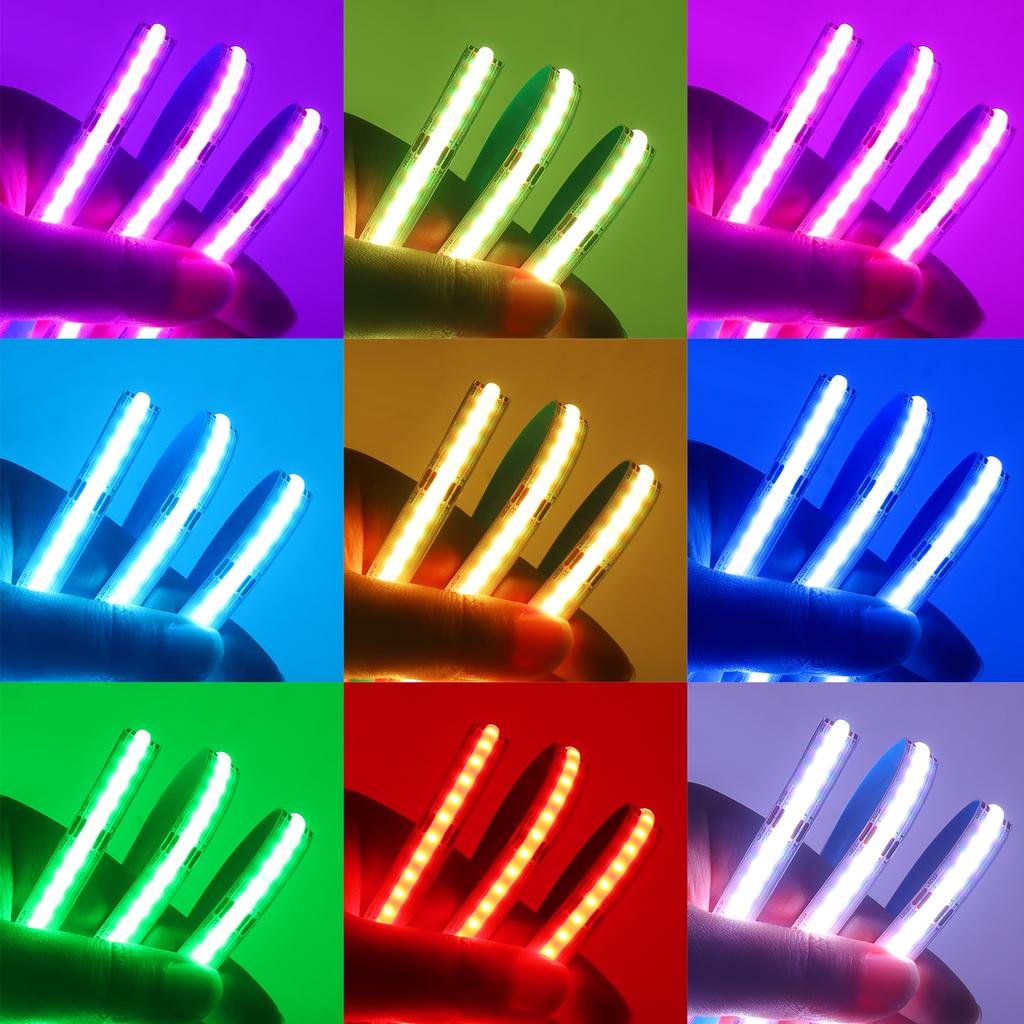 12V 24V COB LED Strip Light High Density Dotless RGB RGBW RGBCCT Changing Flexible Tape for Home Decor