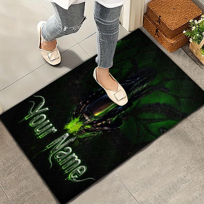 Alien Artwork Custom Name Carpet Rug For Living Room Bedroom Home Sofa Decoration Kids Play Nonslip Floor Mat
