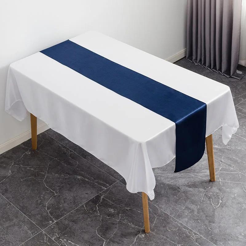 10Pcs Satin Table Runner 30cm X 275cm Wedding Party Supply Christmas Home Modern Coffee Dining Luxury Table Decoration