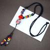 Collana in ceramica intrecciata in stile nazionale retrò, collana da donna, accessori per abbigliamento