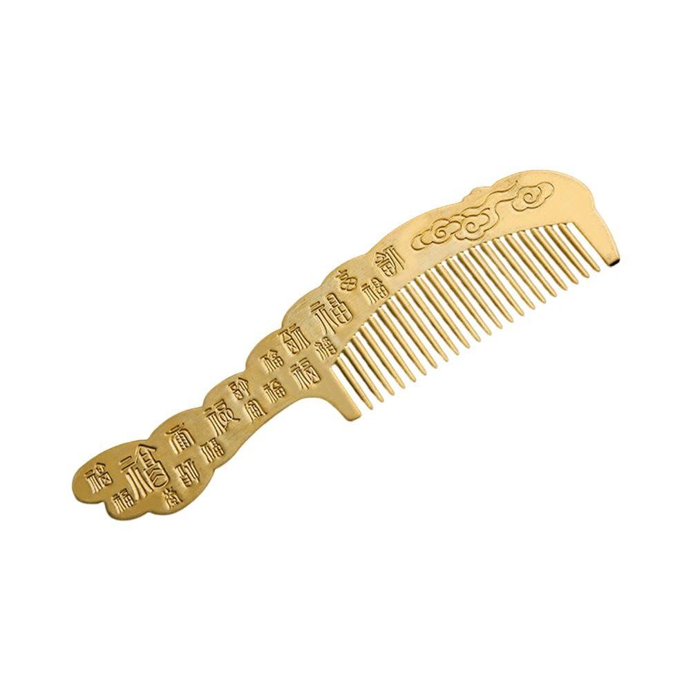 Anti-static Pure Brass Comb Handmade Gift Hair Comb Home Dressing Table Decoration
