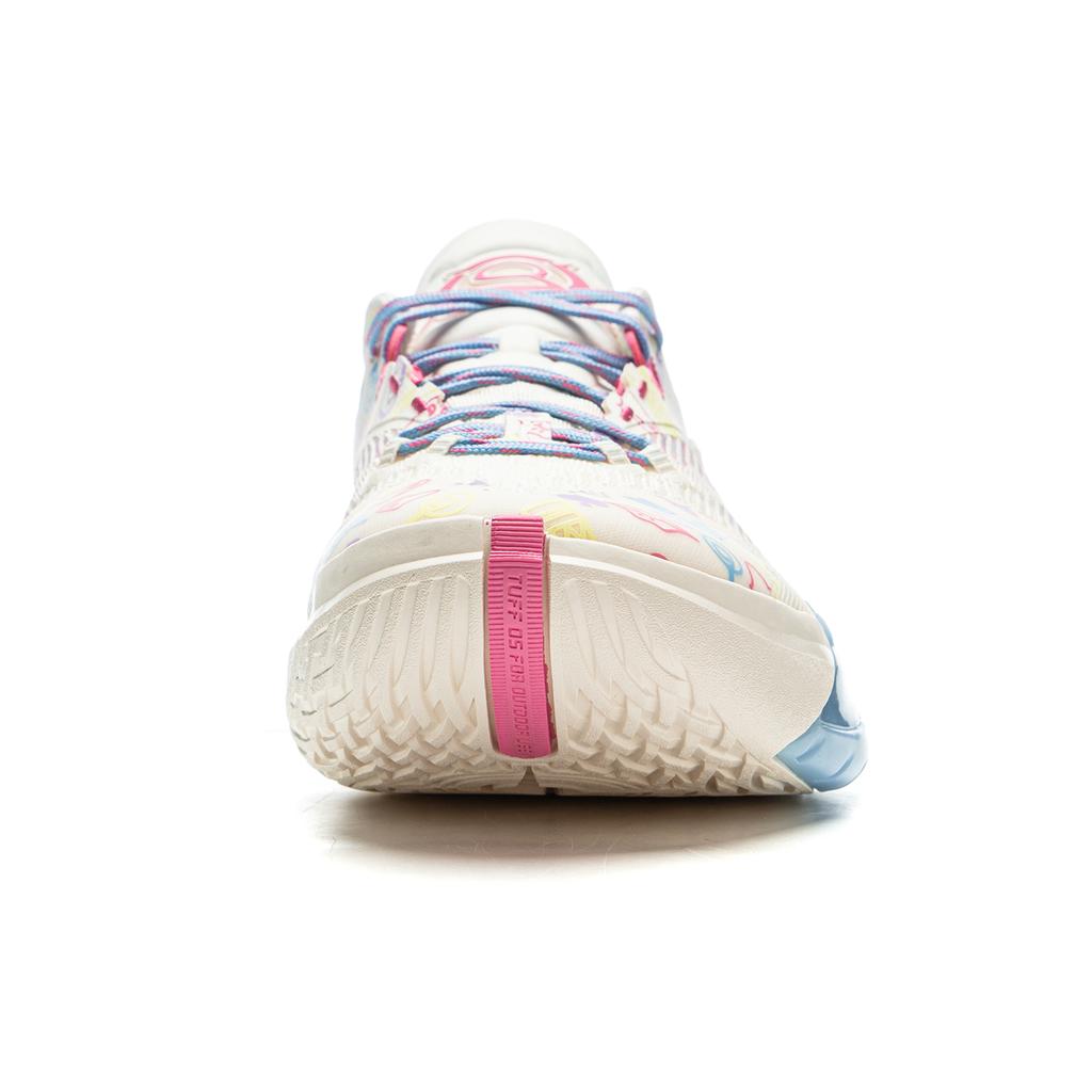 New LiNing Recreational Squirt 1 SUPER Anti Slip And Wear Resistant Rebound Low Top Basketball Shoes Men's Ecru ABFV005-2