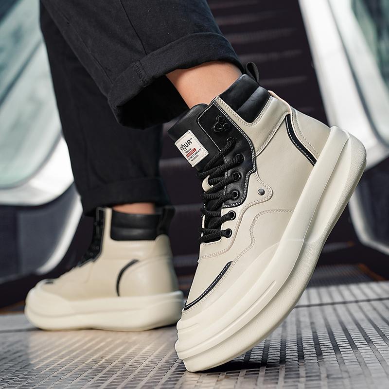 Thick soled casual men's shoes Comfortable and versatile daily style Outdoor street walking autumn and winter boots