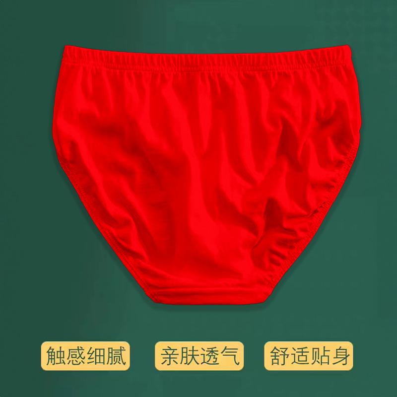 4 Pcs Women's Underwear Red Briefs Breathable Cotton Panties L XL 2XL 3XL 4XL 5XL