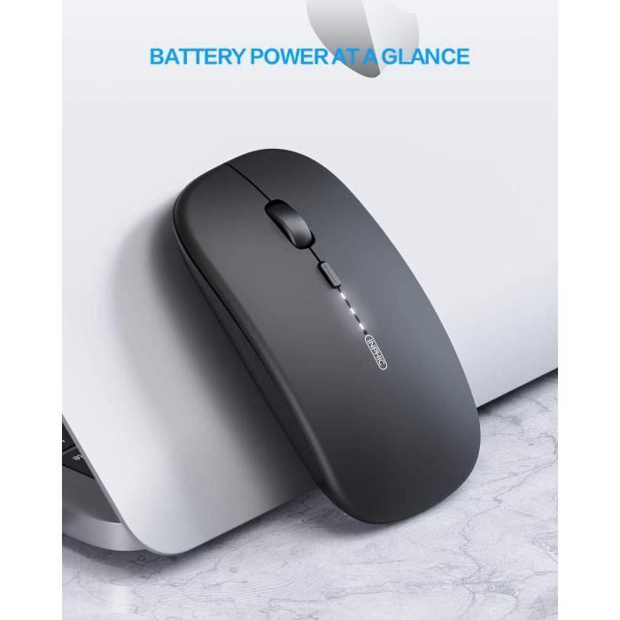 Souris sans Fil Rechargeable - INPHIC - Ultra Mince - 1600 DPI - Silencieuse - USB