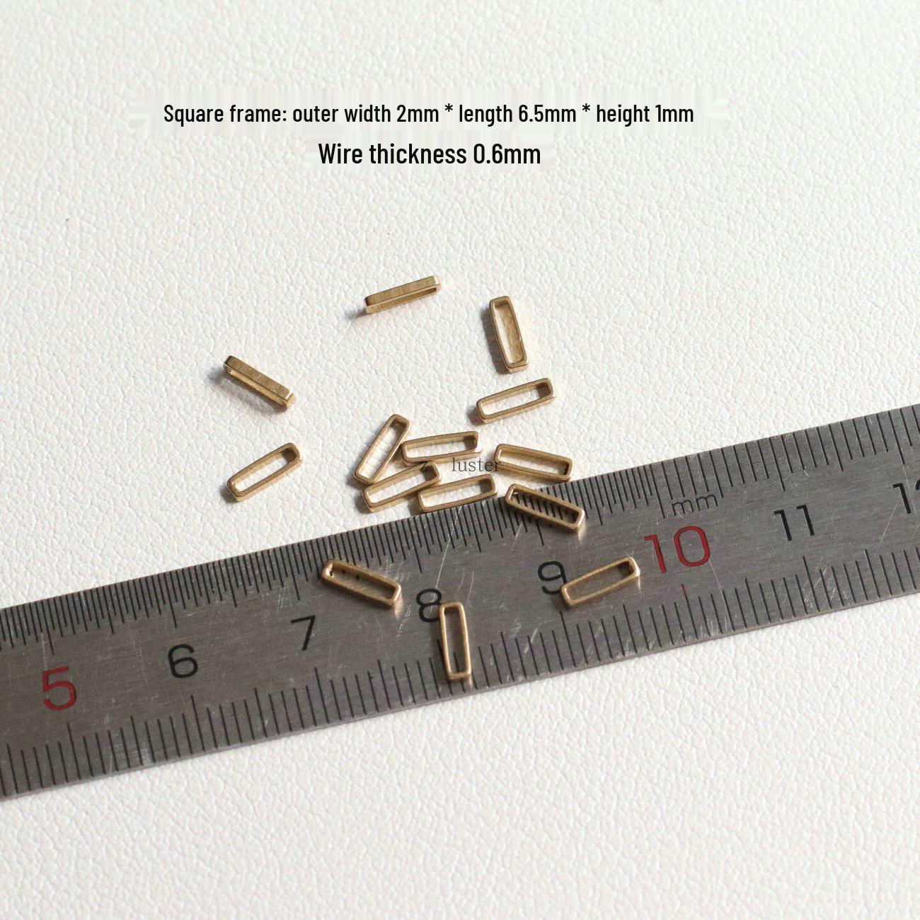 DIY Brass Mini Square Copper Frame for Handmade Hairpin, Earring, Necklace Accessories