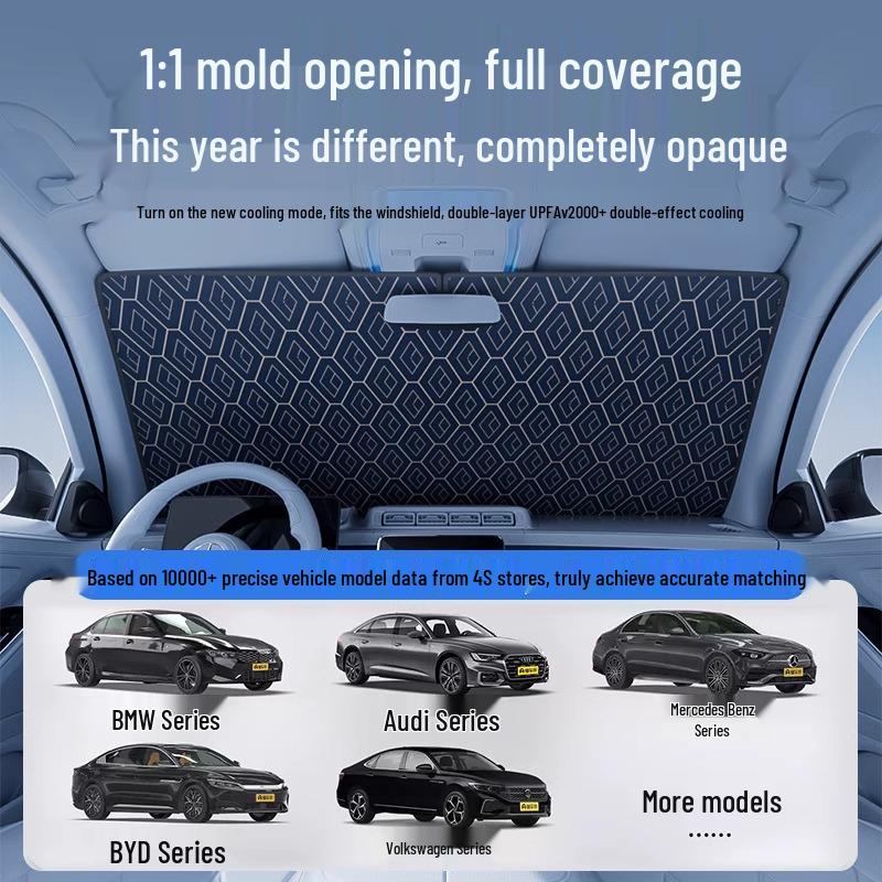 Car Windshield Sunshade Umbrella – Heat Insulation & Sun Protection for Small Cars