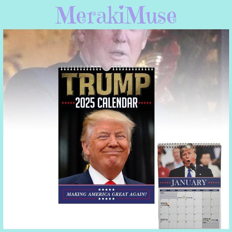 Trump 2025 Donald Calendar Desktop Living Room Bedroom Decoration Wall Pendant