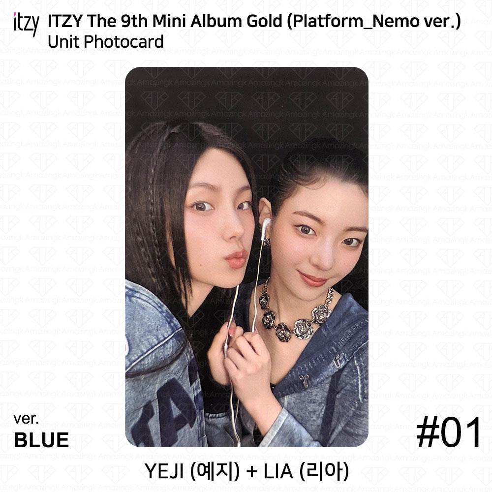 

ITZY 9th Mini Album Gold Platform Nemo ver Фотокарта Постер QR YEJI RYUJIN KPOP Unit #1