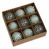 Shimmering 8CM Christmas Ball Ornaments Set of 9 for Festive Tree Decor