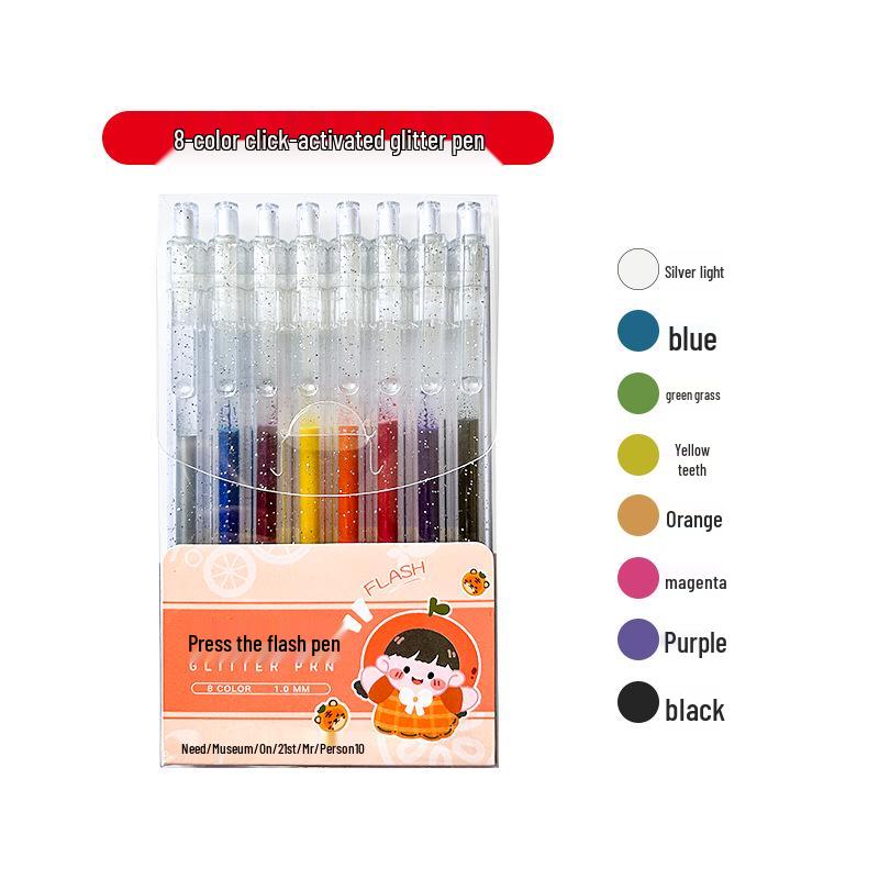 Colorful Glitter Gel Pens for Creative Journaling and Art - Ideal for Students and Children