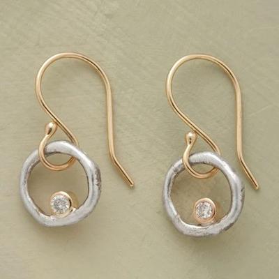 Orecchini pendenti etnici rotondi cavi per le donne orecchini a gancio in zircone color oro argento gioielli di moda regalo