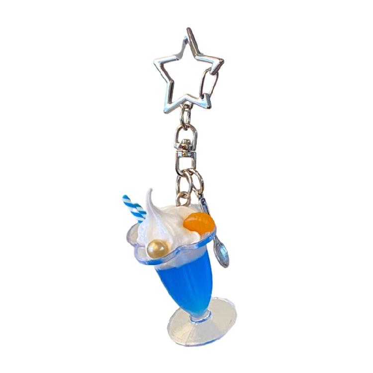 Keys Rings Ornament Juice Cup Pendant Fashion Keyring Accessories for Keychains