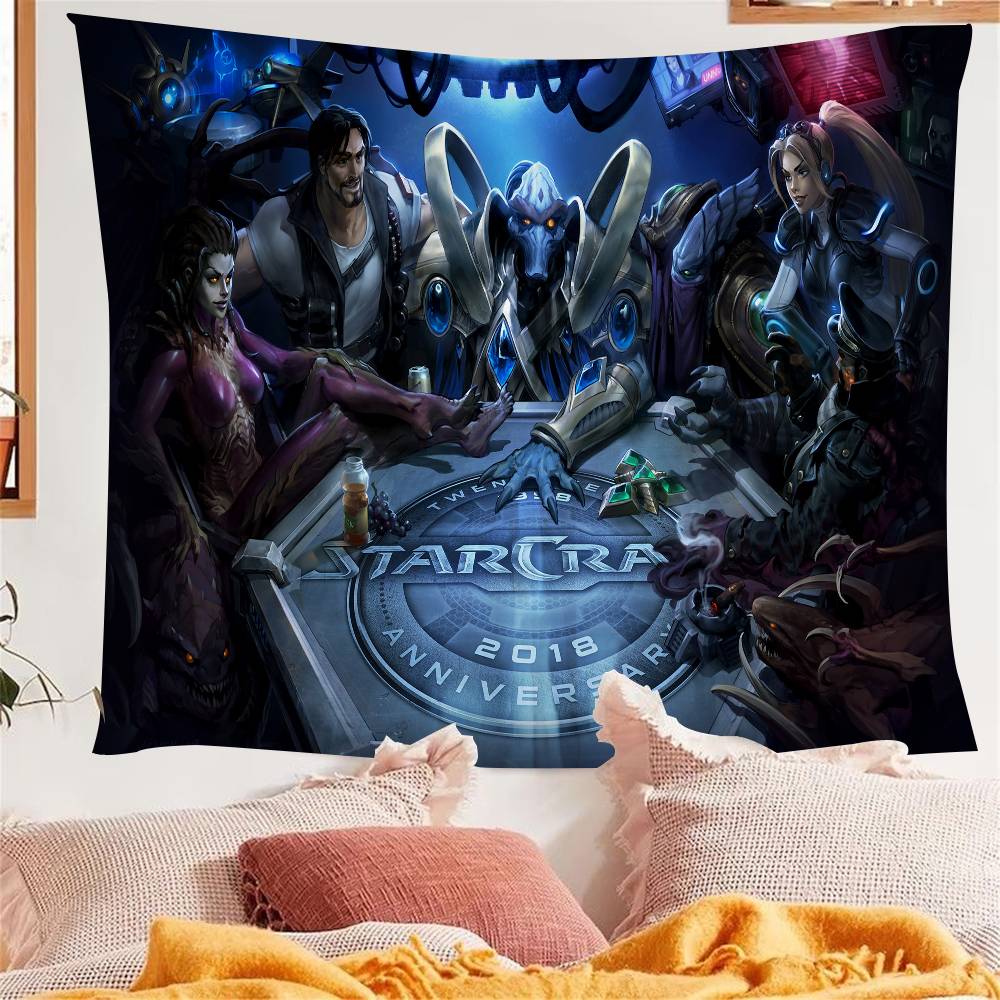 1PC Game SStarCraft 2 Tapestry Art Printing Japanese Wall Tapestry Anime Wall Hanging Home Decor