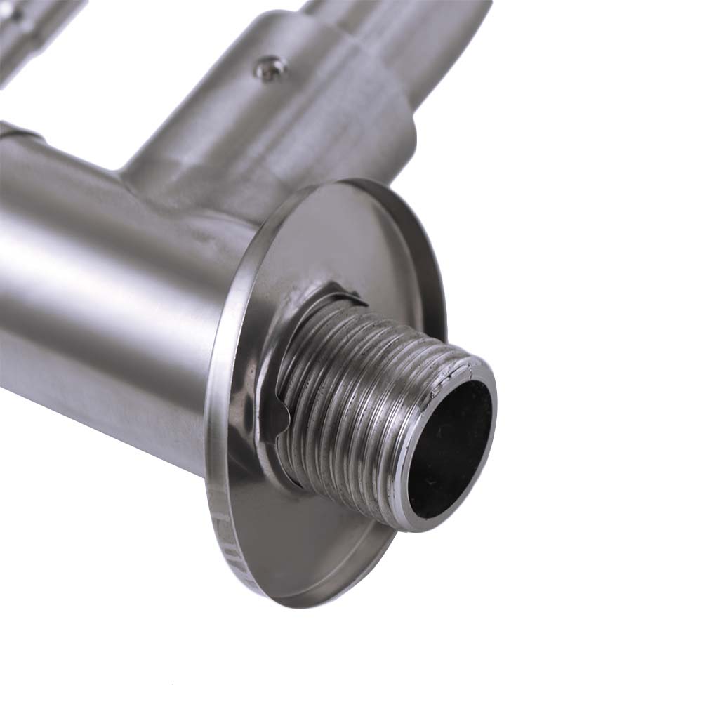 Wall Mounted Sink Water Tap Stainless Steel Single Cold Water Faucet  Wash Vegetables