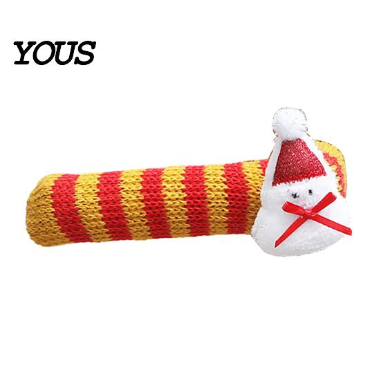 Christmas Door Handle Covers Knitted Doorknob Covers, Santa Reindeer Decor, Anti?Slip Protector Sleeves, Thermal for Winter Cushion Pads,