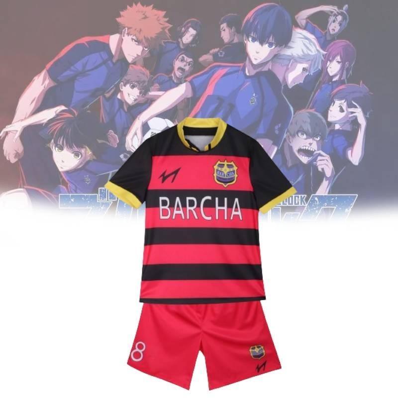 Bachira Blue Lock Meguru Cosplay Suit Comfortable Mens Sports Sleeve Short