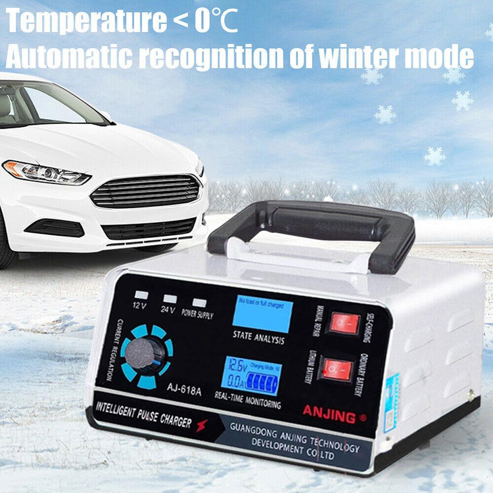 12V/24V 400W Smart Car Battery Charger Automatic Pulse Repair Boat Trickle