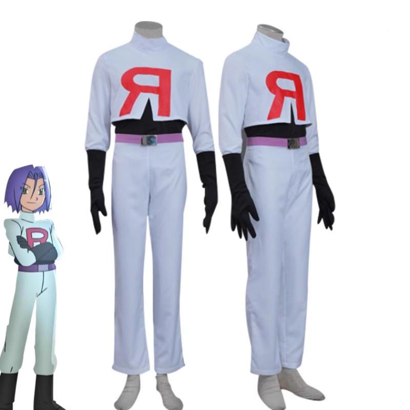 Anime Jessie and James Cosplay Costume Team Rocket Jessie Musashi James Kojirou Halloween Cosplay Costume Full Set Women Men
