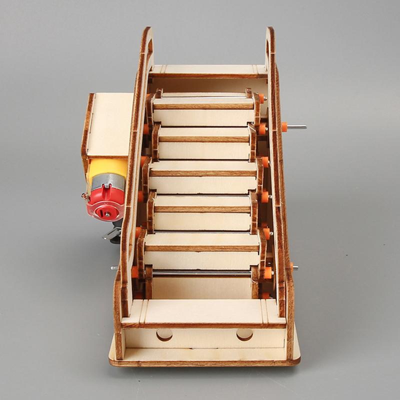 3D Wood Escalator Science Experiment Kit Diy Science Experiment Educational Toy School Students Physics Equipment Supplies