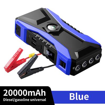 Démarreur de batterie de voiture portable, dispositif d'alimentation de démarrage d'urgence de voiture 2000mAh 600A pour modèles de voitures 12V
