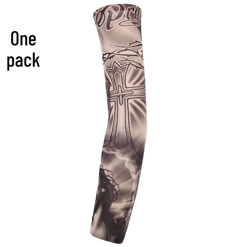 Seamless Outdoor Flower Tattoo Arm Sleeve - UV Protection for Cycling In Various Colors