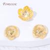 Multiple Styles 18K Gold Plated Beads Caps For Jewelry Making,Brass Flowers Caps For Bracelets DIY Accessories,Tassel End Cap