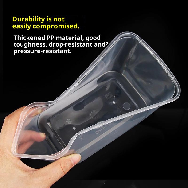 Clear Disposable Food Carry Out Boxes 10Pcs BPA Free Containers for Salad Fruit Cake Lunch Meal Delivery