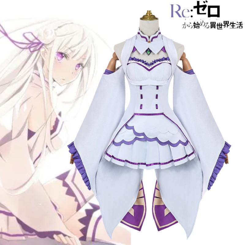 Relife A In Different World From Zero Emilia Cosplay Anime Outfit Party Theme