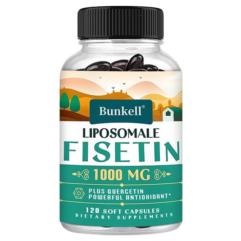 Bunkell Liposomal Fisetin Soft Capsules, Plus Quercetin, Antioxidant Support, 120 Caps