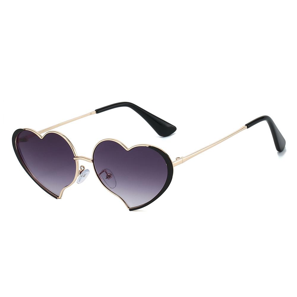Metal Frame Sunglasses, Heart-shaped Sunglasses, Quirky Sunglasses, Street Style, Trendy Sunglasses