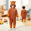 Nuevos Pijamas Mono de Capibara para Niños de Coral Polar Dibujos Animados Mono de Dormir Otoño Invierno Franela Ropa de Casa