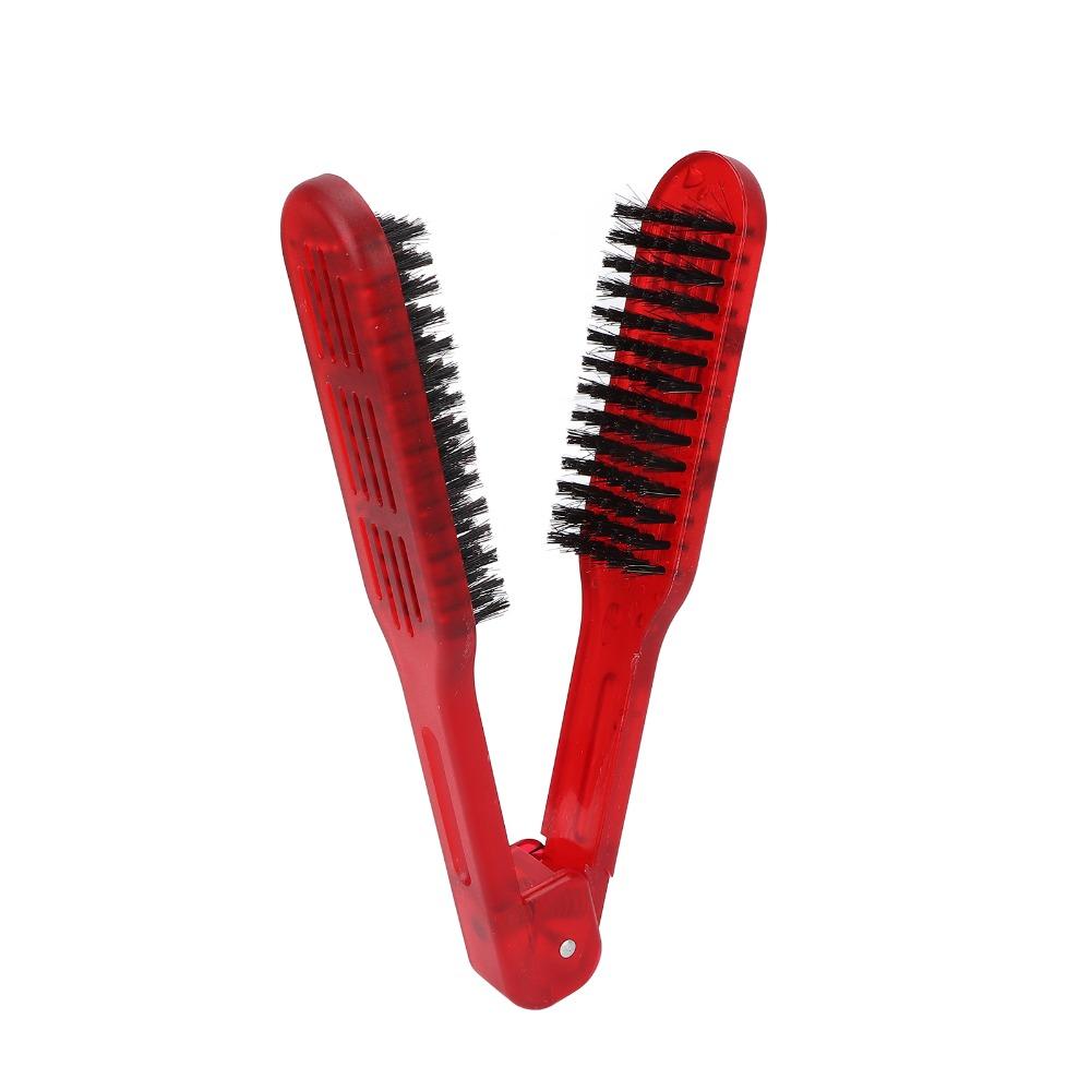 Splint Structure Double Sided Hair Brush V-Shape Design Wide Hair Brush Home Use