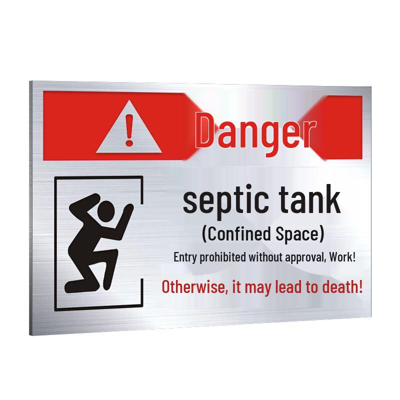 Guanfeng Septic Tank Confined Space Warning Sign One Size