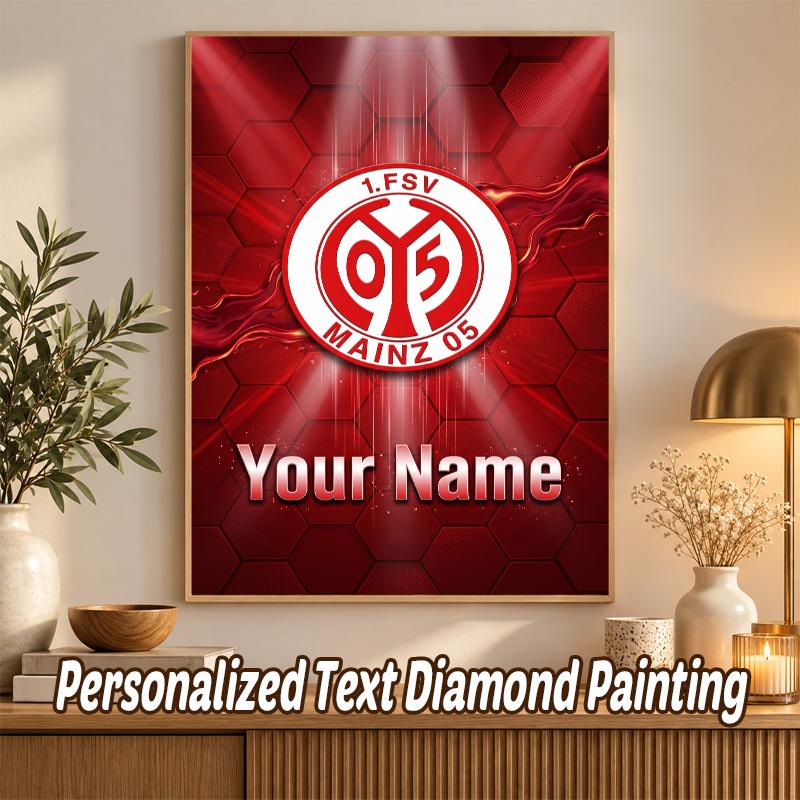 Mainz 05 Custom Name Text 5D Diamond Painting Kit DIY Full Drill Diamond Art Decoration