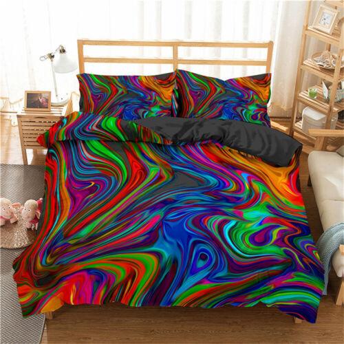 Doona Duvet Quilt Cover Set Colorful Pillowcases Single Double Queen King Beds