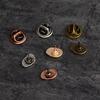 4Colors Punk Style Coffee Bean Brooch Pin Jacket Clothing Badge Backpack Accessories 1pc