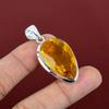 Faceted Citrine Pendant Genuine Gemstone Pendant Unique Jewelry 925 Sterling Silver Pendant Handmade Pendant Silver Jewelry Engagement Gifts