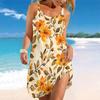 Vestito da Spiaggia da Donna Mini Abito Stampa Floreale Casual Moderno Senza Maniche Vestibilità Ampia Esterno Quotidiano Estivo