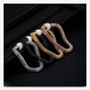 18 Karat Gold Inlay Diamant Hohl Edelstahl Retro Kabelarmband