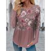 3D Print Floral Graphic Women's T Shirt Spring Autumn Long Sleeve Tops Basic Design Fashion O-Neck Fit Y2K Sweatshirt For Girls