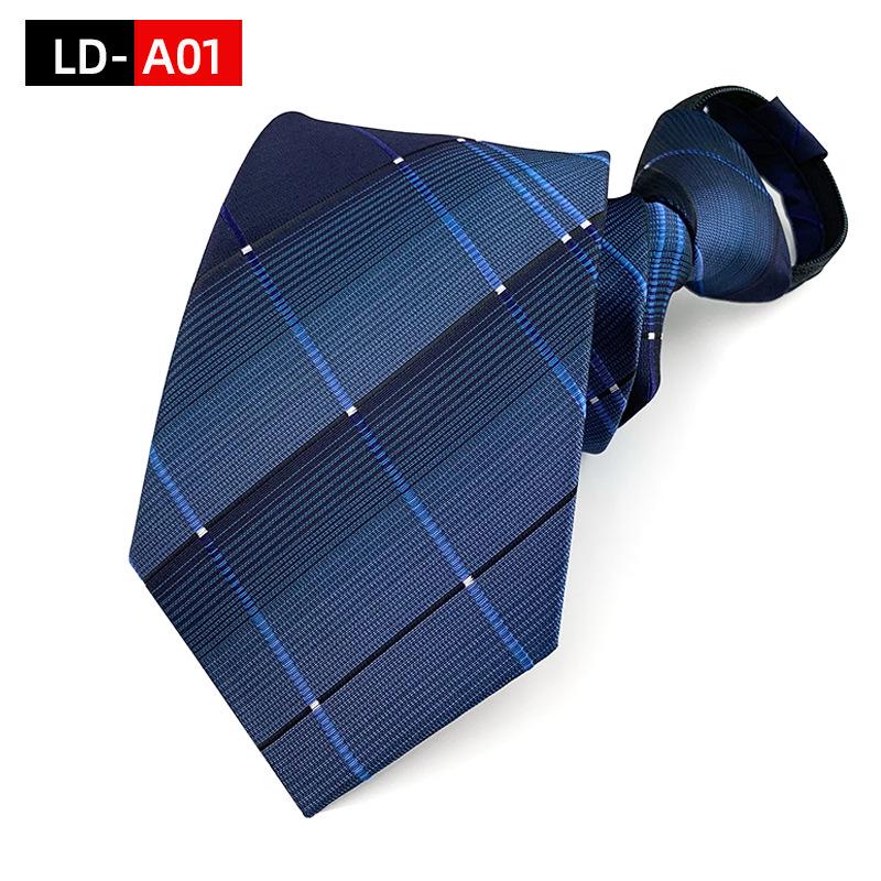 Ruifeng Men's 8cm Elastic Tie - Easy Pull, Formal Wedding or Business Wear