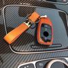 Leather Car Key Case Cover Key Chain Key Bag Shell Protector For Mercedes-Benz A-Class C260L E200L E-Class E300L Cls Glc