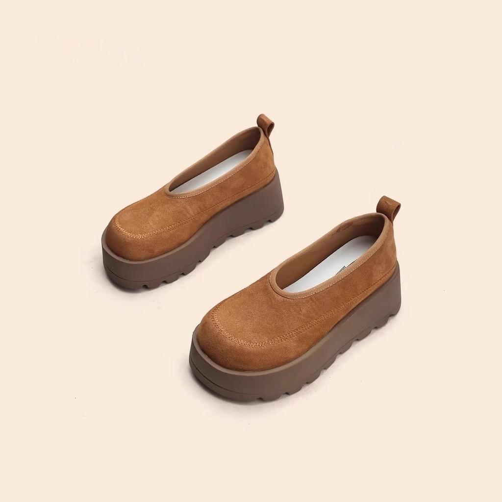 2025 Spring New Women's Shoes Comfortable Casual Shoes Shallow Platform Women's Shoes Height Increase Loafers